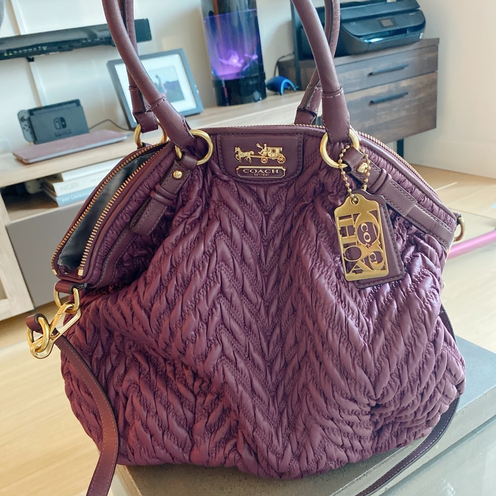 Coach 70th Anniversay Purple Quilted Bag